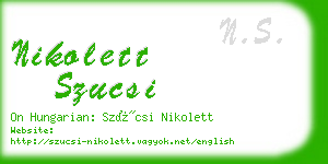 nikolett szucsi business card